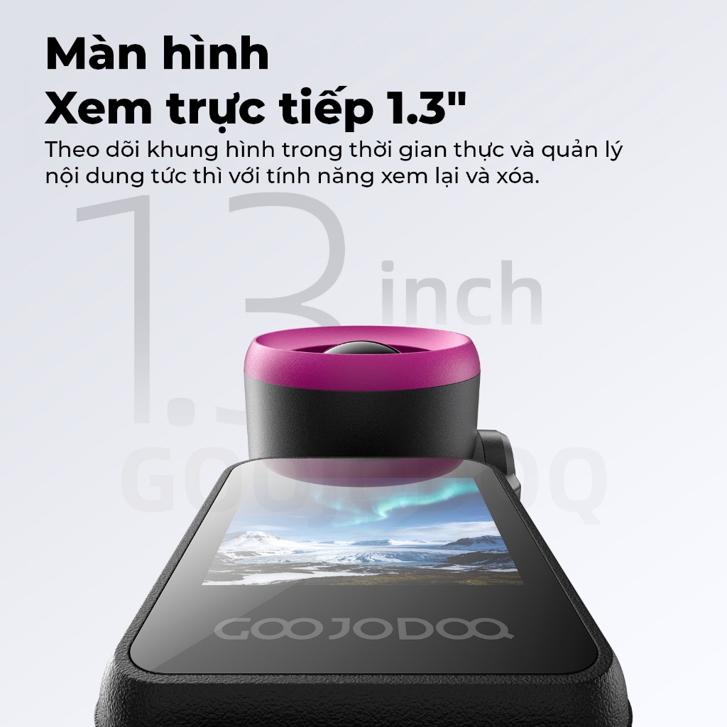 Goojodoq Quạt Camera 2in1 Xoay 180° Màn Hình 1.3" 100 Cấp Gió Hàng Chính Hãng quạt tuabin tốc độ cao | BigBuy360 - bigbuy360.vn