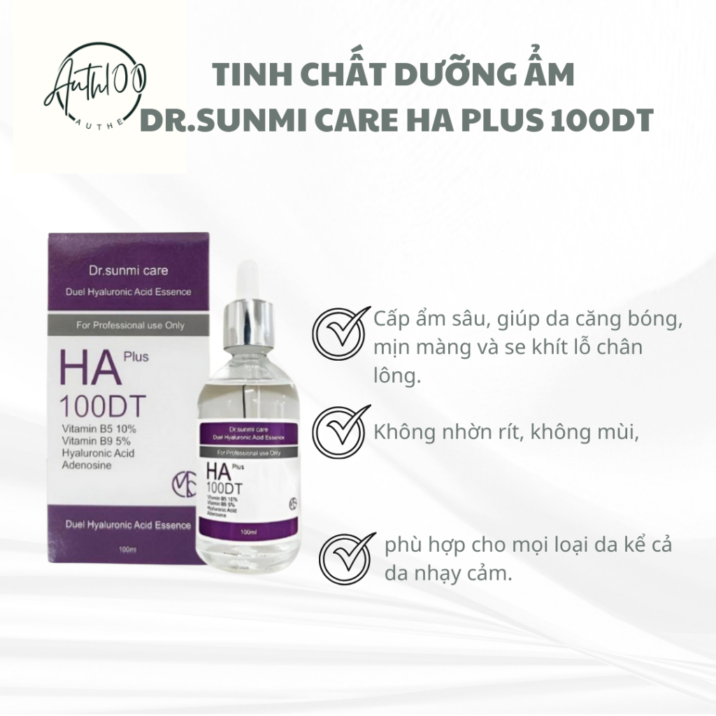 HA Plus 100DT Dr.Sunmi Care  100ml Dưỡng Ẩm Cấp Nước Chuyên Sâu ( Ha Plus Tím )