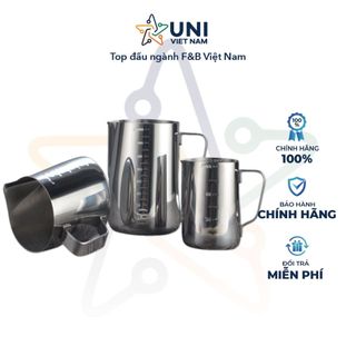 Ca Đánh Sữa chất liệu Inox Có Vạch Chia Định Lượng 350ml, 600ml, 1000ml - UNI