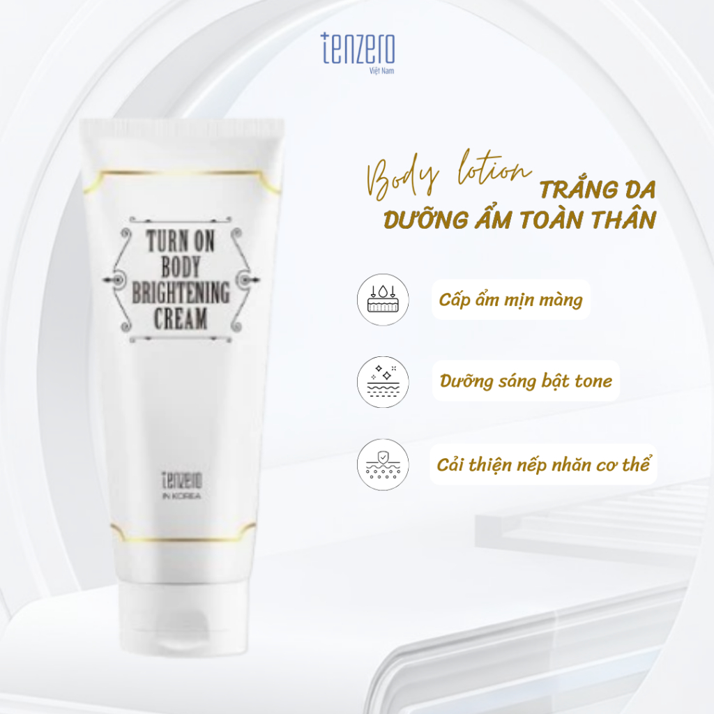 KEM DƯỠNG TRẮNG DA TOÀN THÂN TENZERO TURN ON BODY BRIGHTENING CREAM 180ML