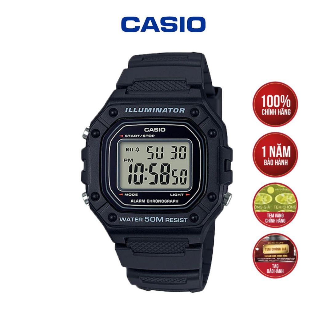 Đồng hồ Casio W-218H-1AVDF chính hãng