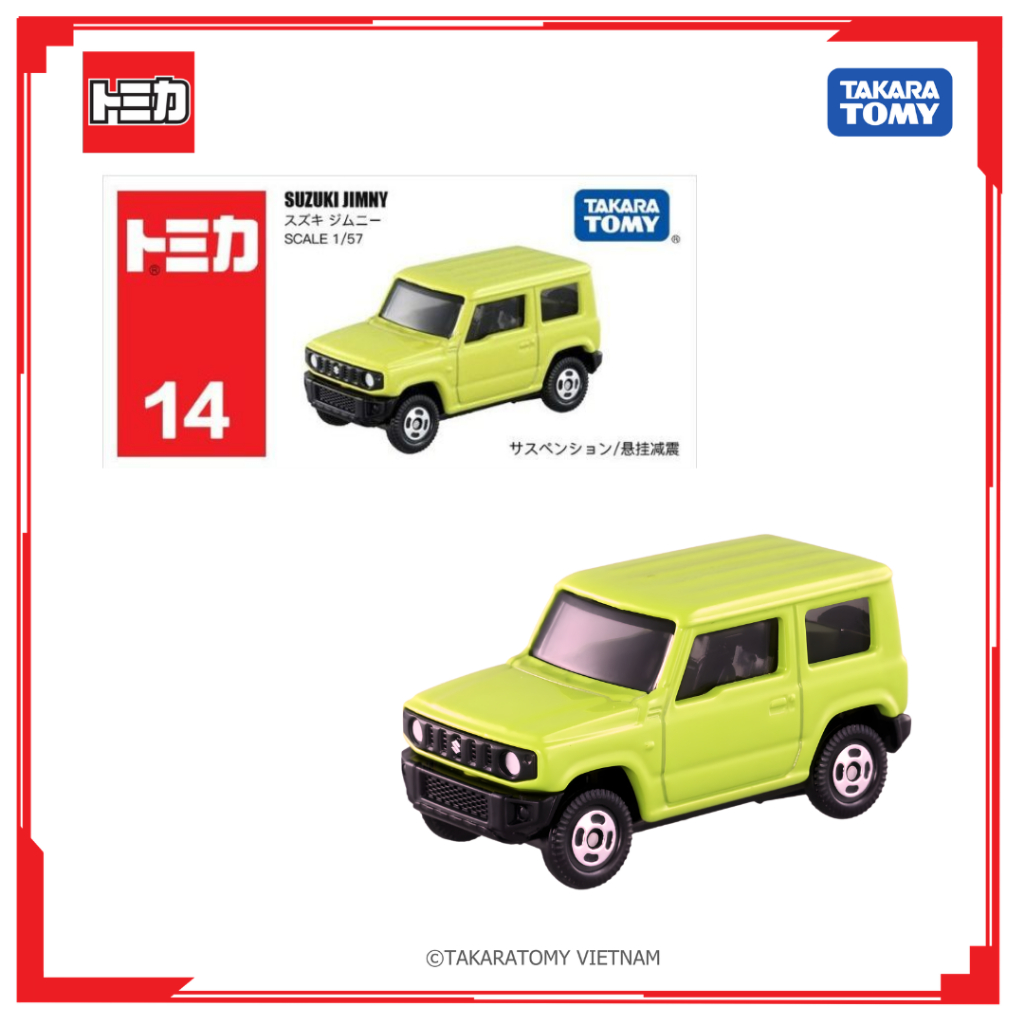 Xe mô hình Tomica No.14 Suzuki Jimny 799245 Fullbox Chính hãng Takara Tomy - Victoys