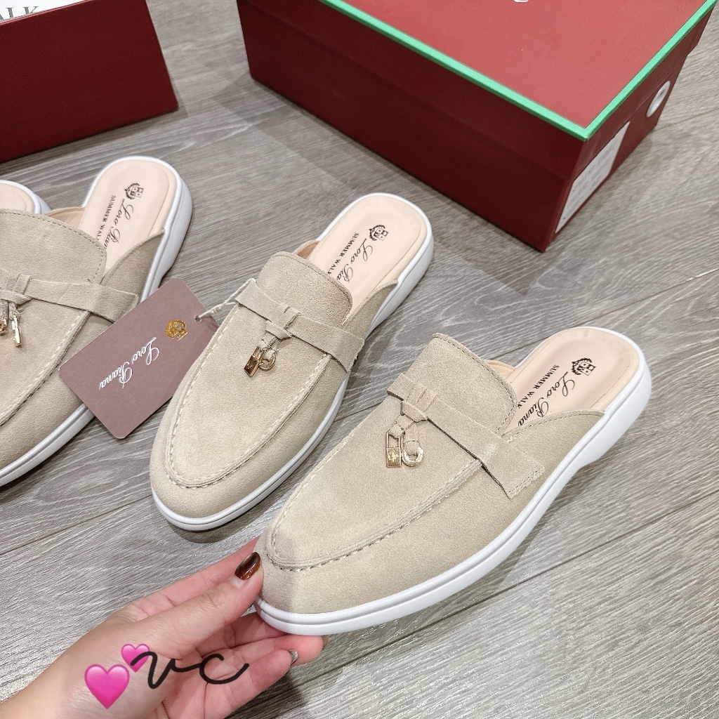 Giày Sục nam da lộn Loro Piana các màu đen, nâu, navy đế cao su êm chân phong cách quý ông 2026 | BigBuy360 - bigbuy360.vn