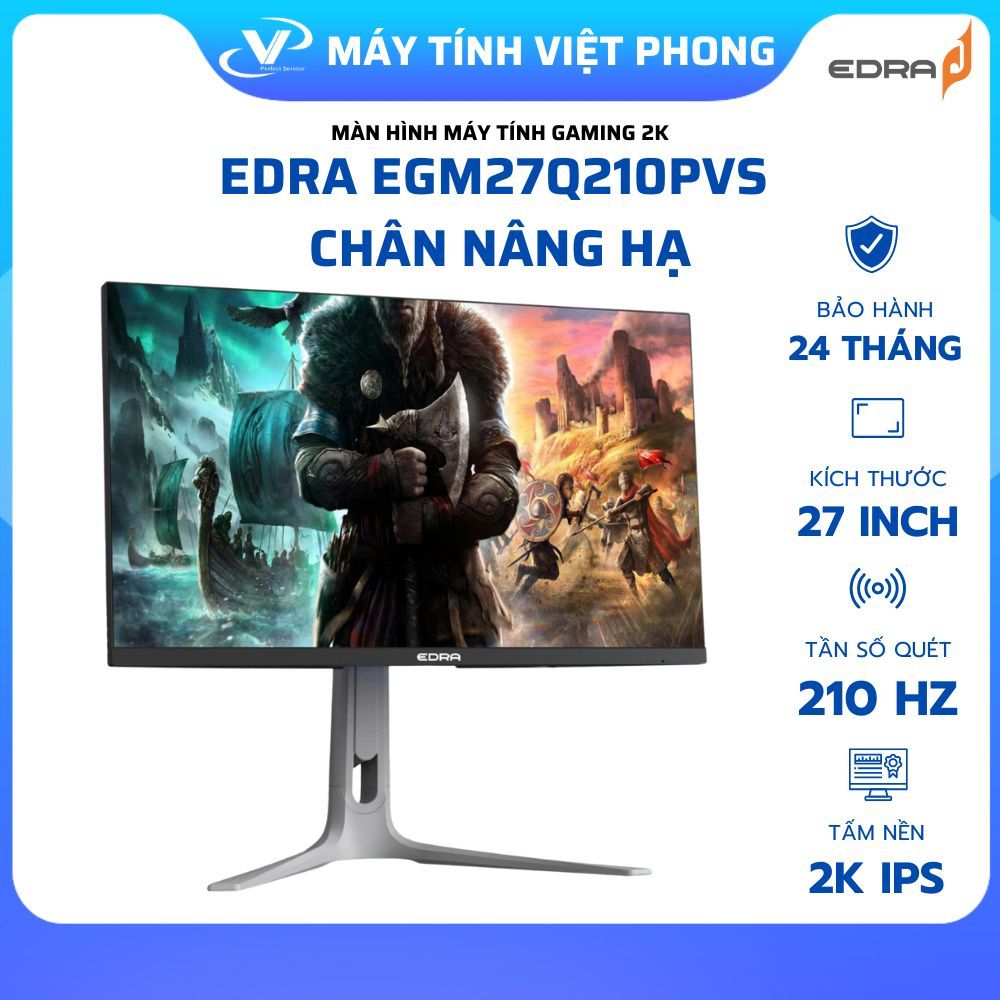 MÀN HÌNH GAMING 2K 200HZ 180HZ 1MS EDRA 27' EGM27Q210PVS EGM27Q180PVS CHÍNH HÃNG BẢO HÀNH 2 NĂM