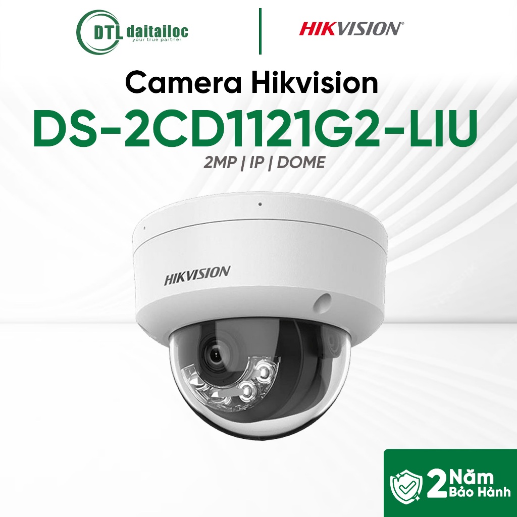 Camera Hikvision DS-2CD1121G2-LIU (2M/ IP/ DOME) | Chính Hãng | Bảo Hành 24 Tháng