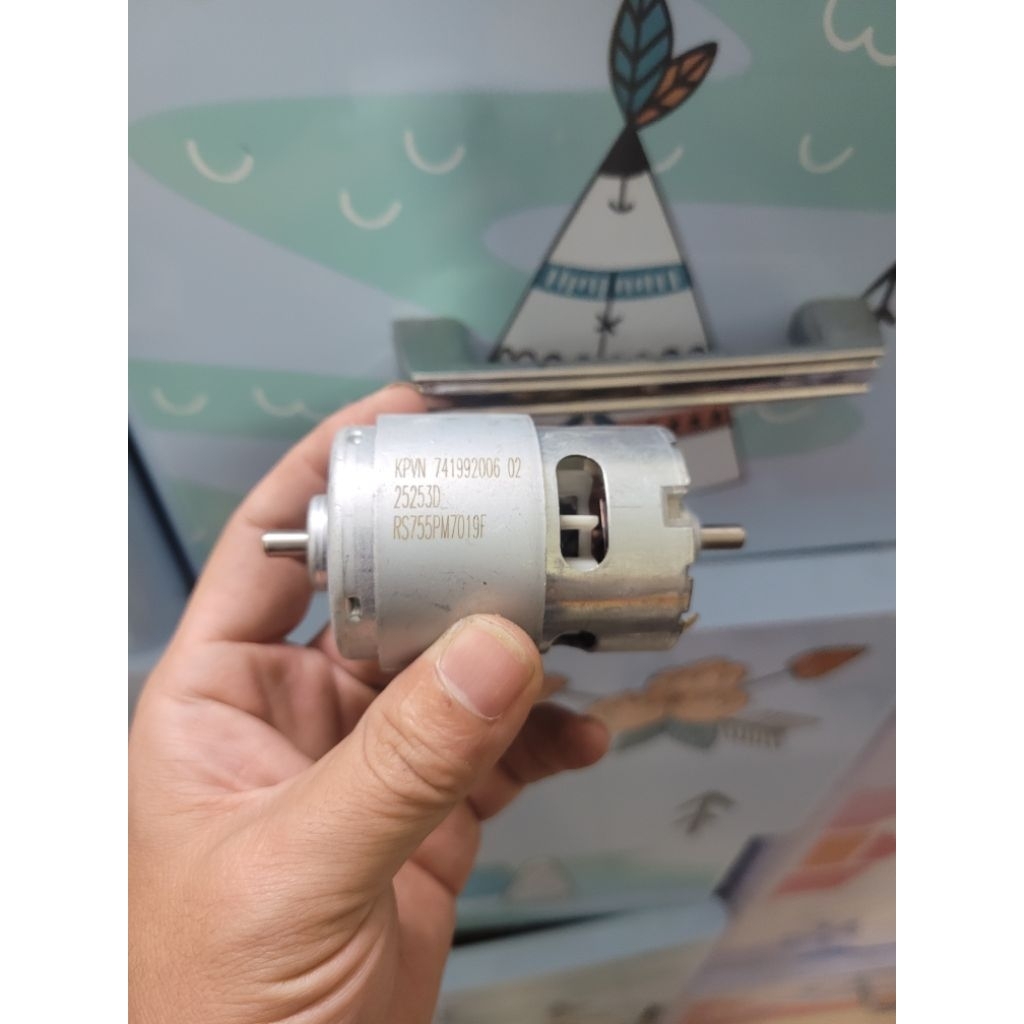 Motor 755 18v cốt 5mm 2 đầu 9mm