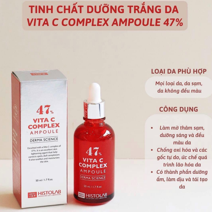 PQS - Serum Dưỡng Trắng, Mờ Thâm Histolab Vitamin C Complex 47%