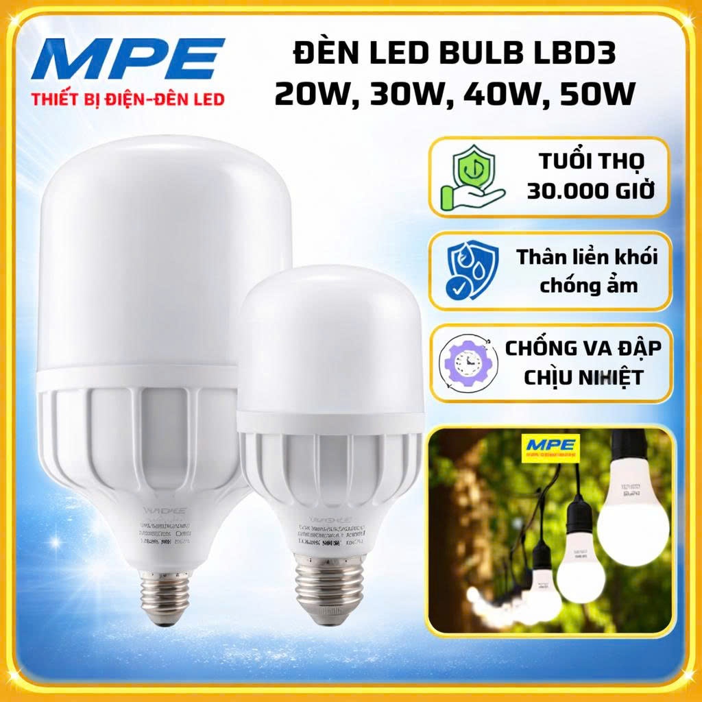 Đèn Led Trụ MPE 30w - Hàng Chính Hãng- Bảo Hành 2 Năm