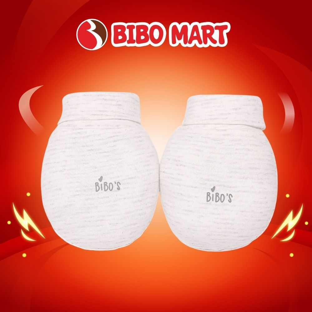 Bao Tay Bo Sơ Sinh Bibo's CM30 Kẻ Màu Ghi Cho Bé - Bibomart