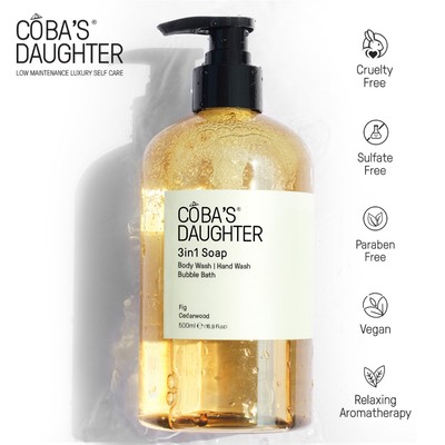 [Gift] Gel Tắm, Rửa Tay, Tắm Bồn CoBa's Daughter 3in1 Bodywash, Hand Wash and Bubble Bath 500ml - Fig & Cedarwood
