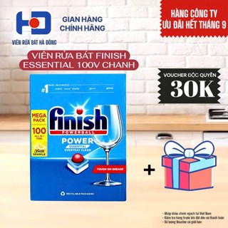 [NHẬP MÃ GIẢM GIÁ 30K] Viên rửa chén bát Finish Essential hương chanh 100 viên