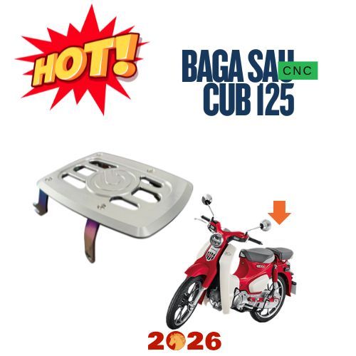 Baga Yên sau nhôm CNC xe cub 125 Chính hãng ATE