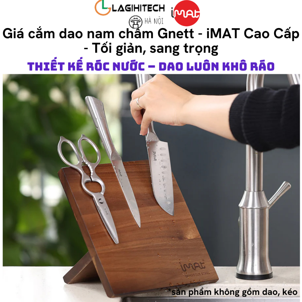 Giá cắm dao nam châm Gnett  iMAT Cao Cấp - Tối giản, sang trọng  - Chính Hãng
