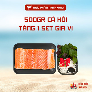 Mua 1 Tặng 3: 500gr Cá Hồi Na Uy Tươi Tặng 1 Rau Gia Vị + 1 Gừng Hồng + 1 Nước Tương + 1 Mù Tạt