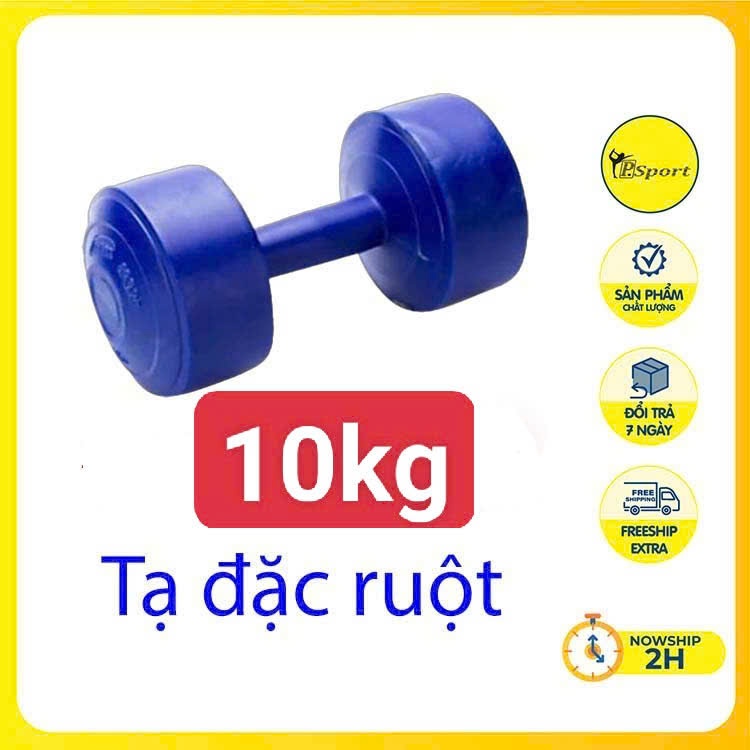 Tạ tay 10kg tạ nhựa tập tay 10 kg (10kg x 1 tạ)