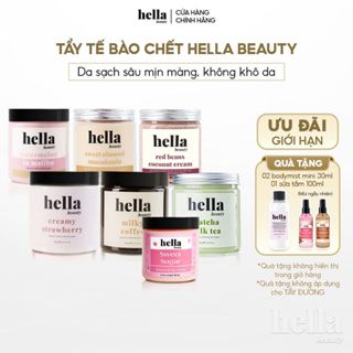 Tẩy tế bào chết body Hella Beauty giúp làm sạch sâu hỗ trợ dưỡng sáng da