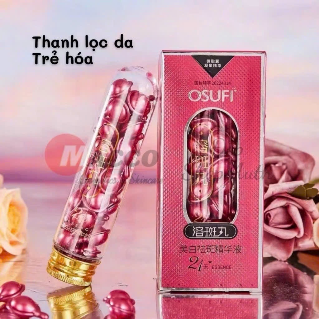 Tinh Chất Dưỡng Trắng, Mờ Thâm Nám Osufi (Hộp 21 Viên) Phục Hồi, Trẻ Hóa Da