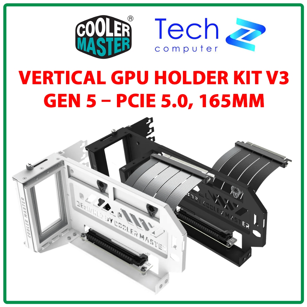 Bộ Dựng VGA Cooler Master Vertical GPU Holder Kit V3 GEN 5 – PCIe 5.0, 165mm (Đen / Trắng)