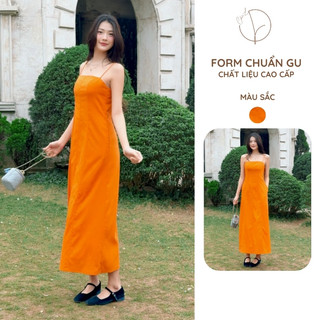 Váy Đi Biển 2 Dây Dáng Dài Đầm Maxi Chất Đũi Cao Cấp Form Dáng Chuẩn ChicLy Design - Min620