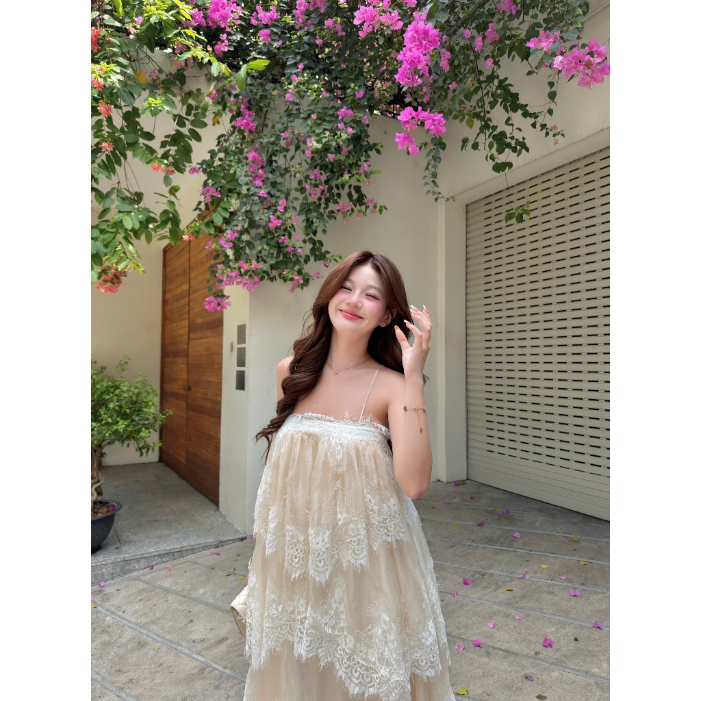Váy maxi đi biển dáng xòe babydoll - SÓNG BIỂN | BigBuy360 - bigbuy360.vn