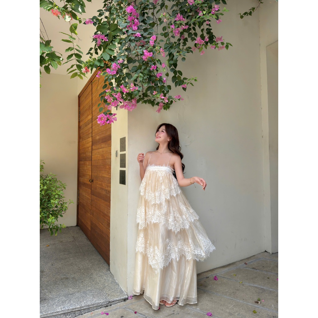 Váy maxi đi biển dáng xòe babydoll - SÓNG BIỂN | BigBuy360 - bigbuy360.vn