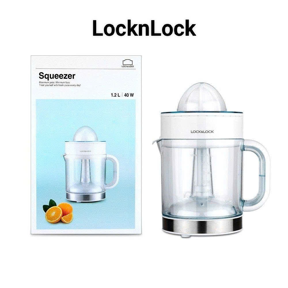 Máy vắt cam LocknLock 1.2L xoay ép 2 chiều cho nhiều nước cam – EJJ241