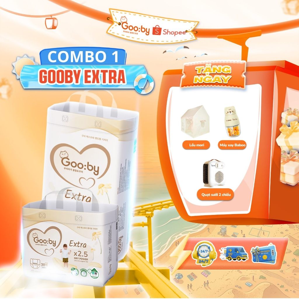[Kèm quà] Combo tiết kiệm 6 bịch Gooby quần ngày mềm mỏng, thấm hút tốt, đủ size từ M,L,XL,XXL,XXXL