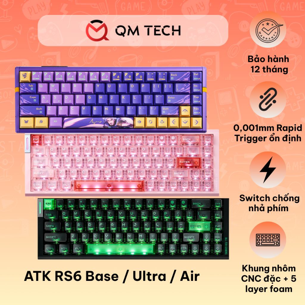Bàn phím từ tính ATK RS6 / RS6 Ultra / RS6 Air Rapid Trigger HE - QMTECH STORE