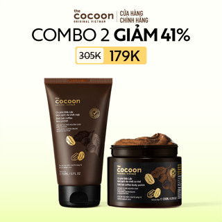 [MUA 2 GIẢM 42%] Combo Tẩy da chết mặt cà phê Đắk Lắk 150ml và Tẩy da chết cà phê cơ thể 200ml