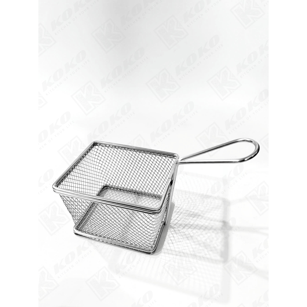 Rổ Inox Trang Trí Inox 304 - Rổ Inox Có Tay  Cầm