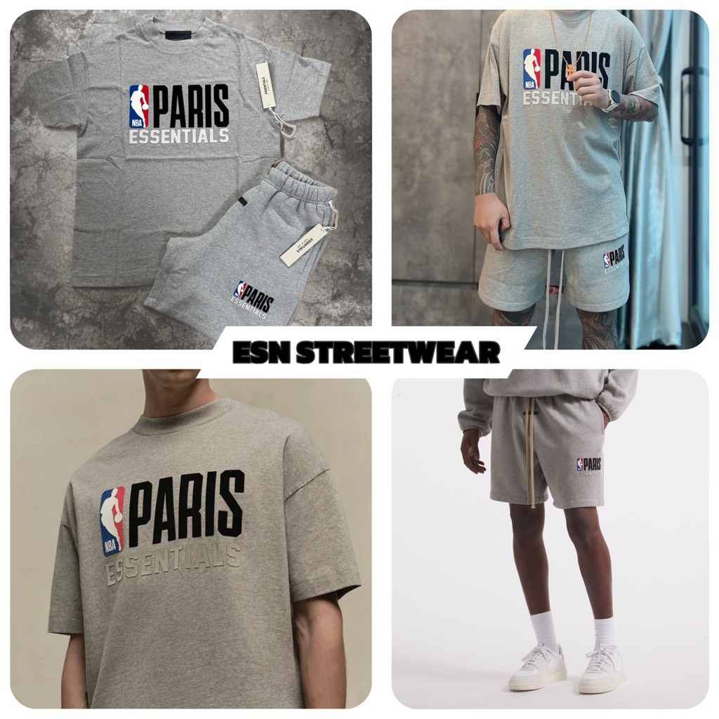 [CHÍNH HÃNG] Tee & Short Essentials Fear Of God X NBA Authentic, Set hè Essentials x NBA chính hãng