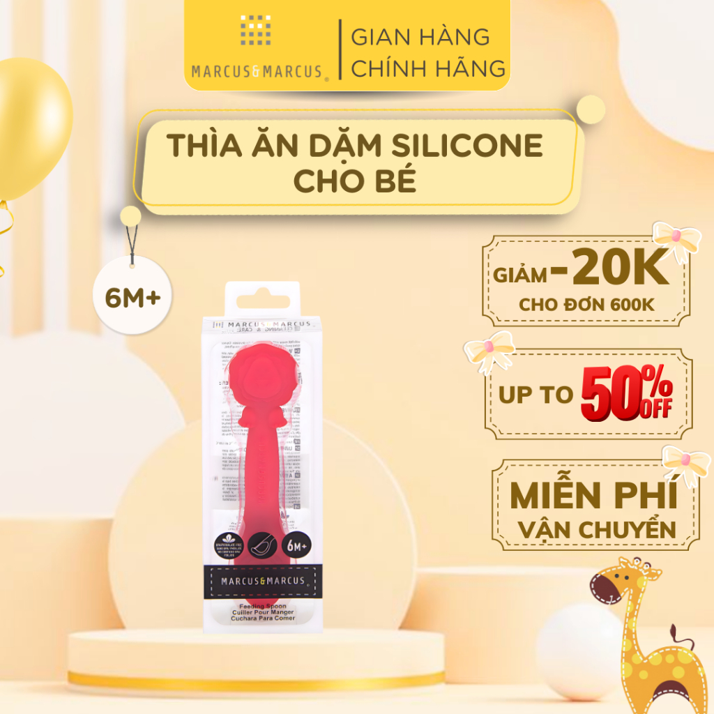 Thìa Ăn Dặm Silicon Cho Bé Marcus & Marcus - Marcus