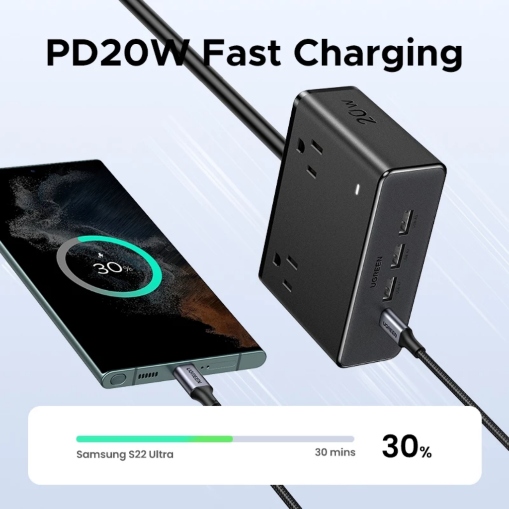 Trạm Sạc Ugreen S6 Magic Cube 20w 30w 65w 2500w 8 in 1 (1C+3A+4AC / 2C+2A+4AC) - Bảo Hành 12 T | BigBuy360 - bigbuy360.vn