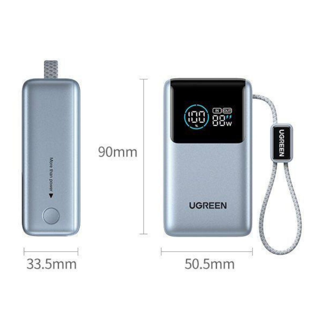 Sạc UGREEN PB727 10000mAh 55W 3 Cổng Cáp Tích Hợp - Bảo Hành 12 Tháng | BigBuy360 - bigbuy360.vn