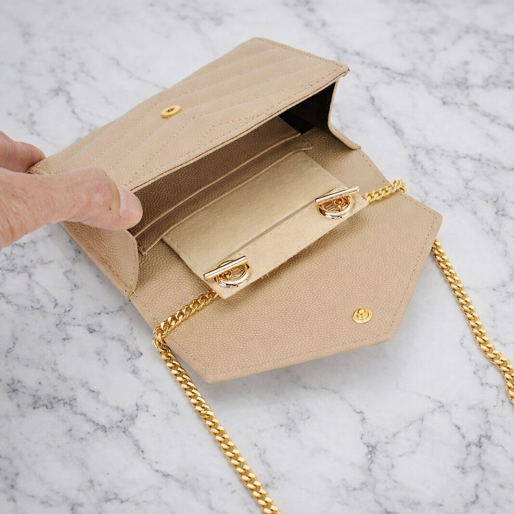 Miếng móc dây túi ví mini 9x5cm không cần đục lỗ – phụ kiện gắn dây xích cho ví, túi xách nữ tiện lợi, dễ lắp