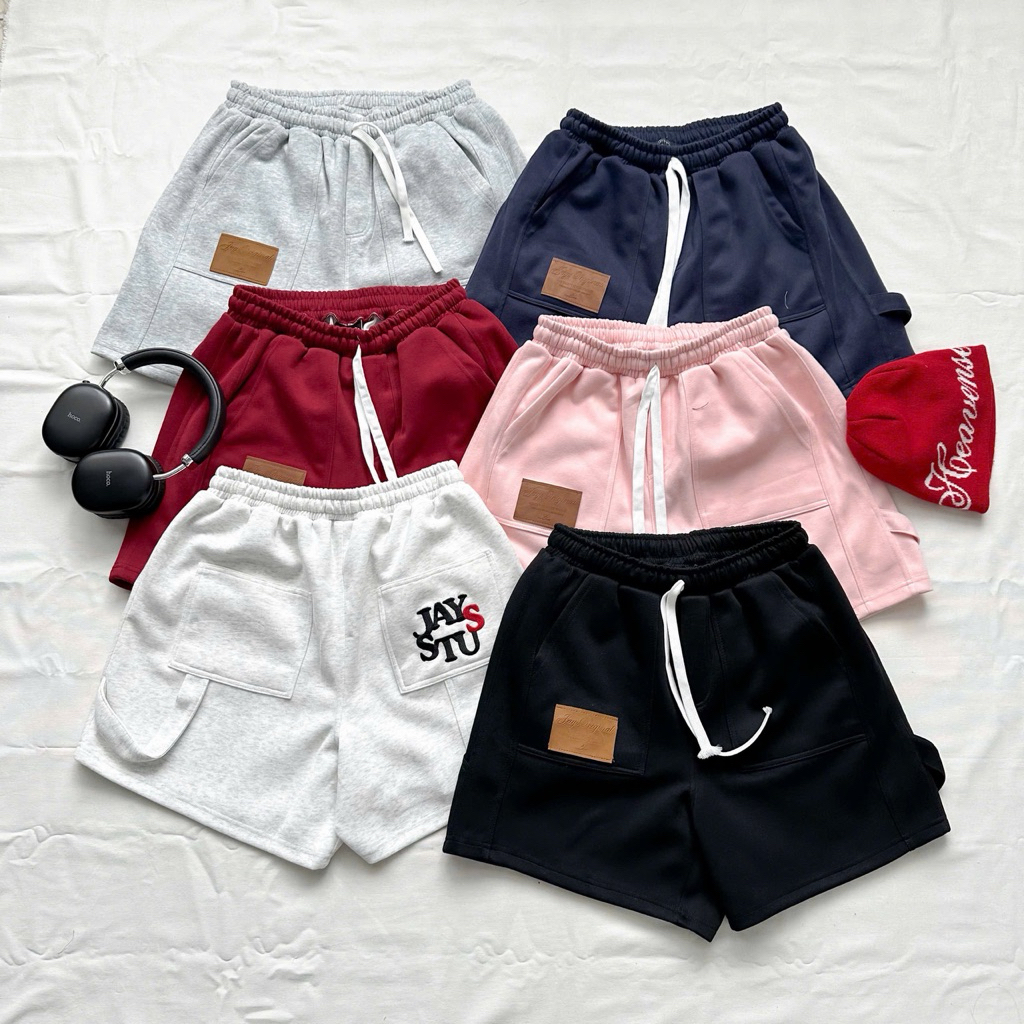 Quần Short Thun JISTU ống rộng vải nỉ 2DA Form ngắn màu ĐEN/XÁM TIÊU Unisex Nam nữ 🖤 Jaystoree | BigBuy360 - bigbuy360.vn