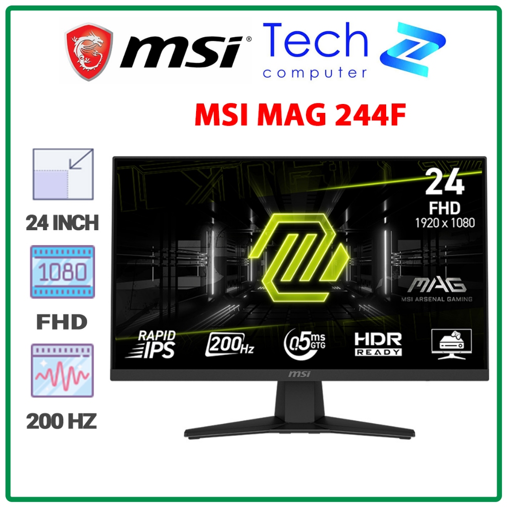 Màn Hình MSI MAG 244F (23.8 inch - IPS - FHD - 200Hz - 0.5ms) New Chính Hãng
