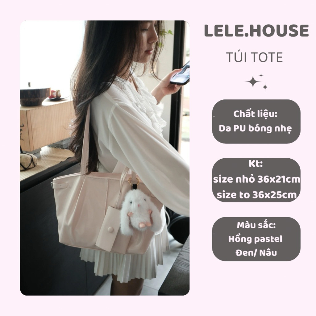 (CÓ KHOÁ KÉO) 1 Túi tote đựng vừa iPad, Laptop, A4 chất da cao cấp