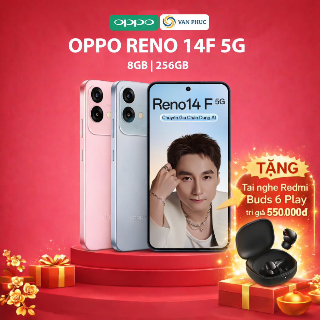 Điện Thoại OPPO Reno14F 5G 12GB/256GB | 8GB/256GB - Hàng Chính Hãng