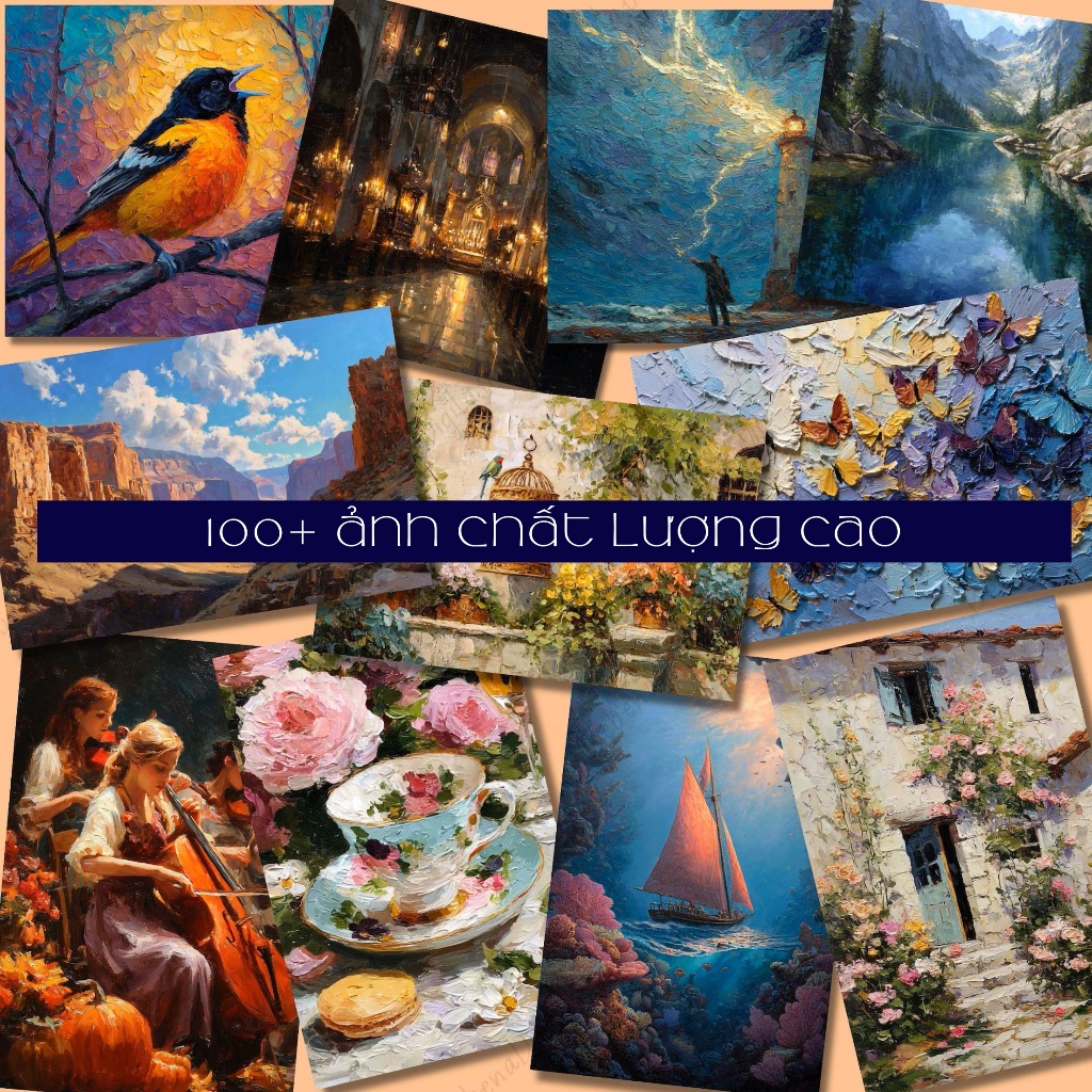 [CANVA] In tranh canva chủ đề 2 theo mẫu 1-8