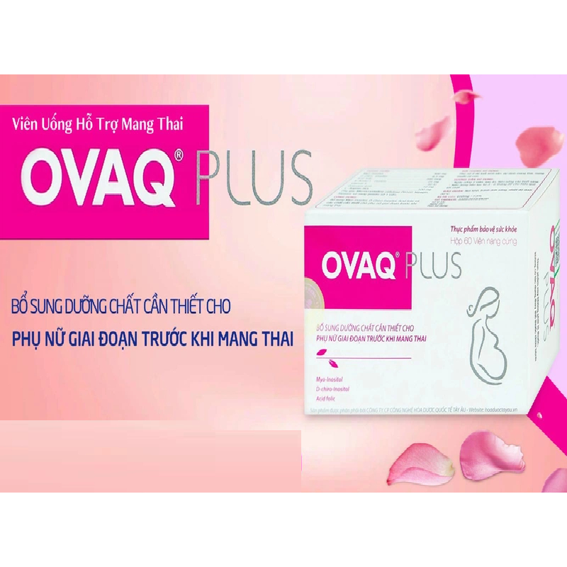 [MẪU MỚI] Viên uống bổ trứng OvaQ 1 hỗ trợ mang thai tự nhiên cho phụ nữ hiếm muộn (ovaq1) [hộp 30v]