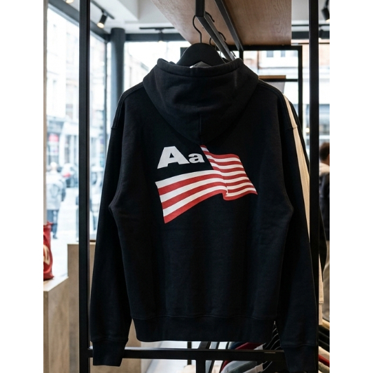 Áo Khoác Hoodie Zip Aastu Thêu Cờ Mỹ Form Rộng Boxy Chất Nỉ Chân Cua Thêu Xù Hình Lá Cờ Cực Xịn Hot