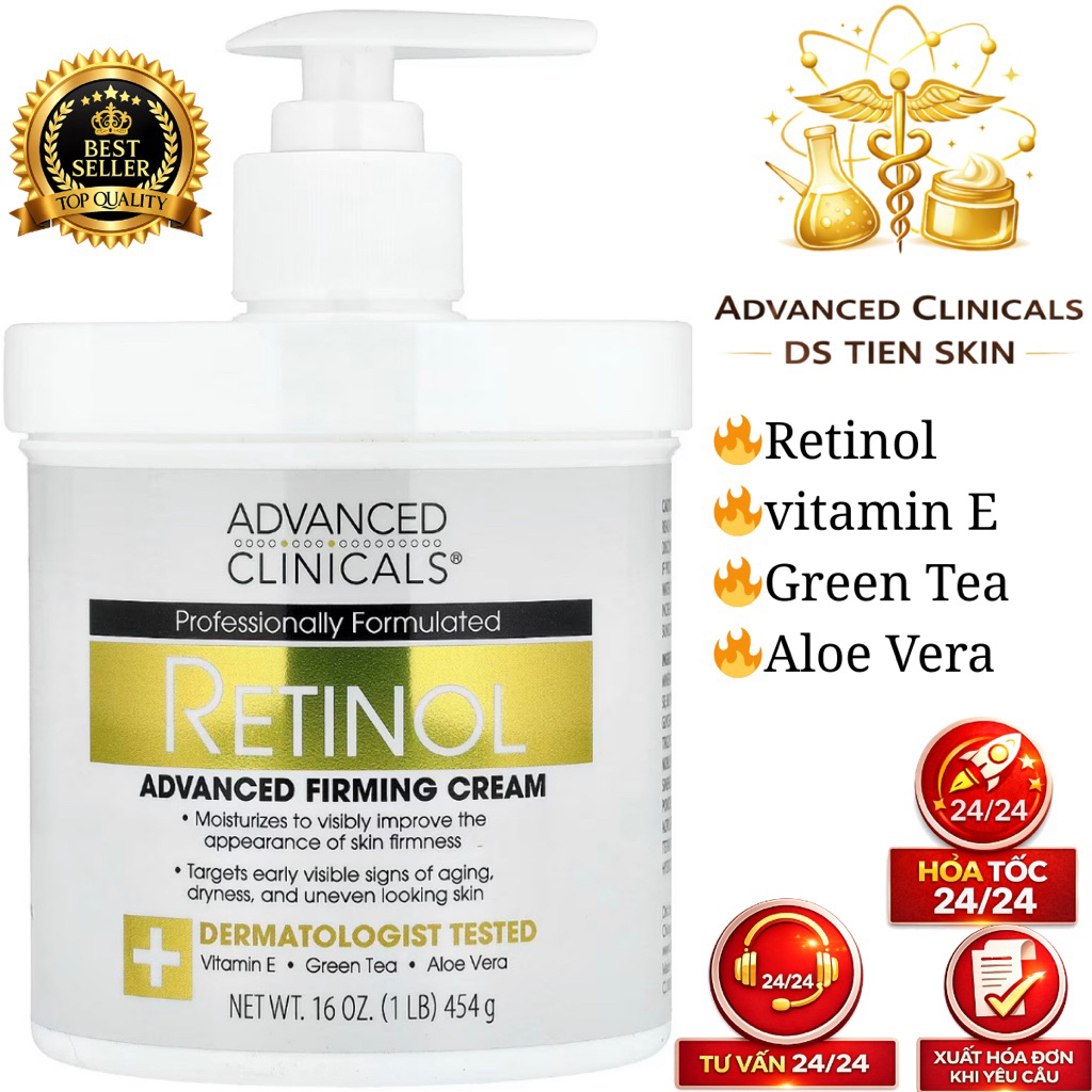 Cream Dưỡng Retinol body 454g Advanced Clinicals