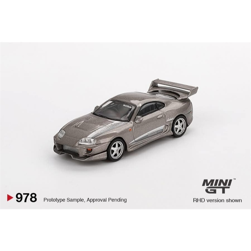 Mô hình xe Toyota Supra VeilSide Combat V-II Combat Grey CARD tỉ lệ 1:64 MINIGT MGT00978