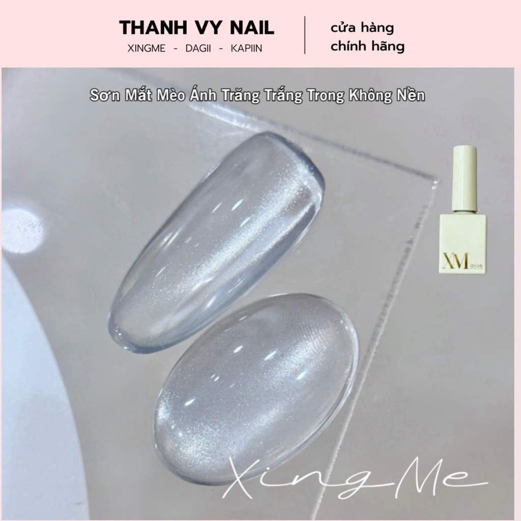 Sơn mắt mèo ánh trăng trắng trong ít xám XINGME [THANH VY EDANA]