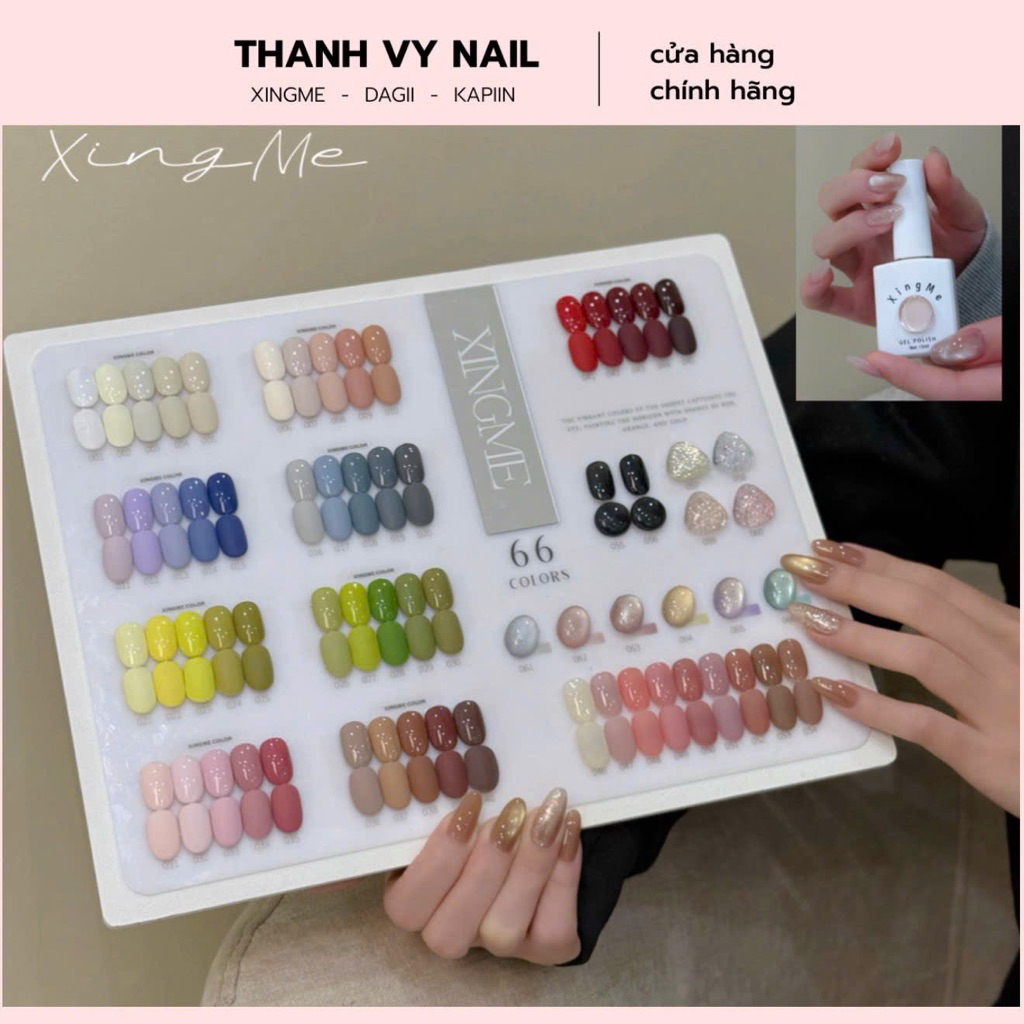 Sơn gel XINGME lẻ 66 màu , sơn gel đục, sơn thạch, sơn nhũ, sơn mắt mèo