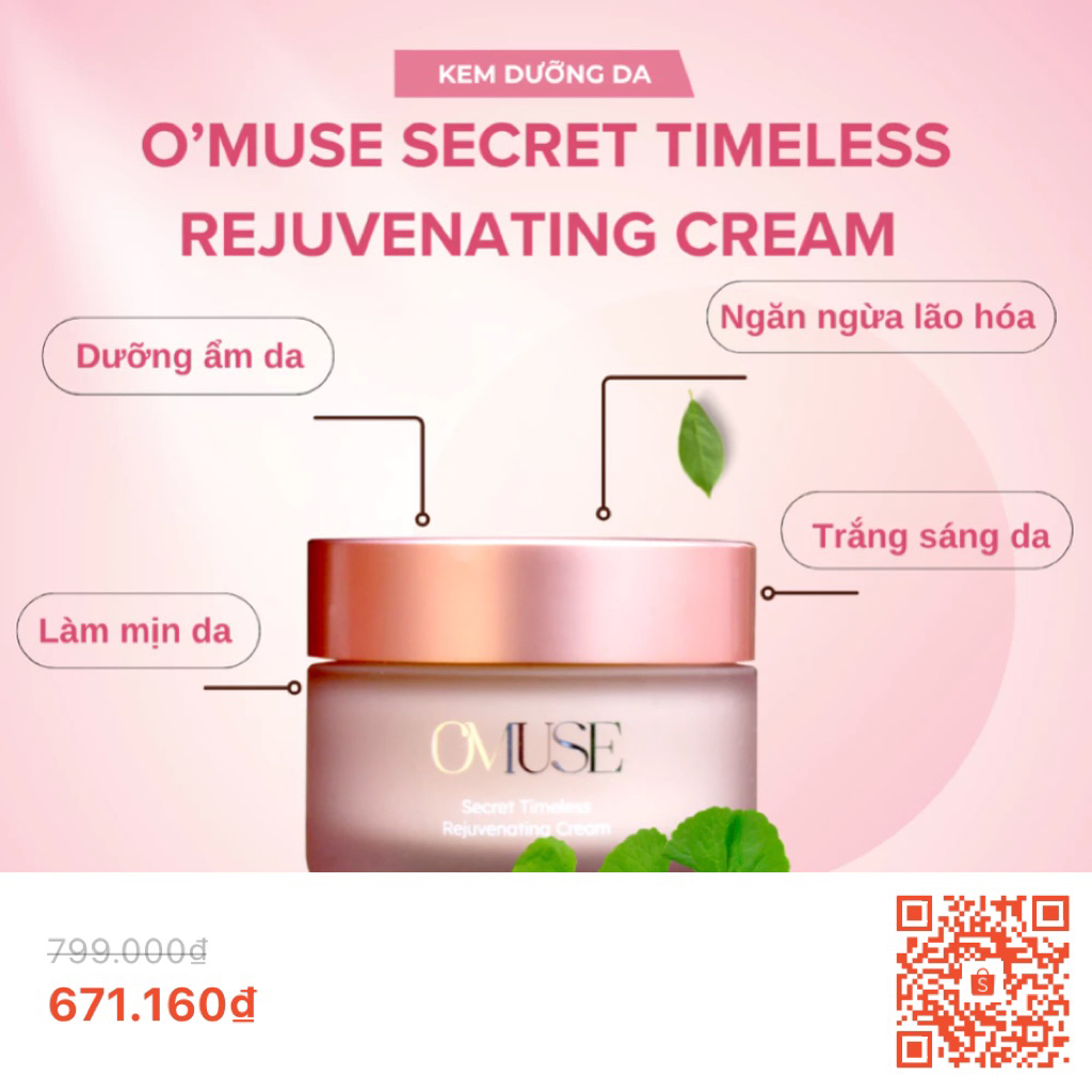 (Hàng công ty) Kem dữong chống lão hoá Omuse Secret Timeless 50g
