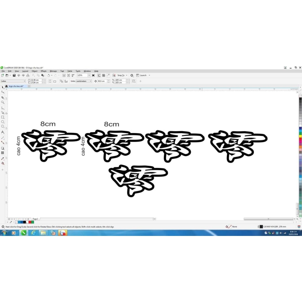 sét 5 tem chử tàu dán xe máy xe hơi, deco trang trí, decal cao cấp