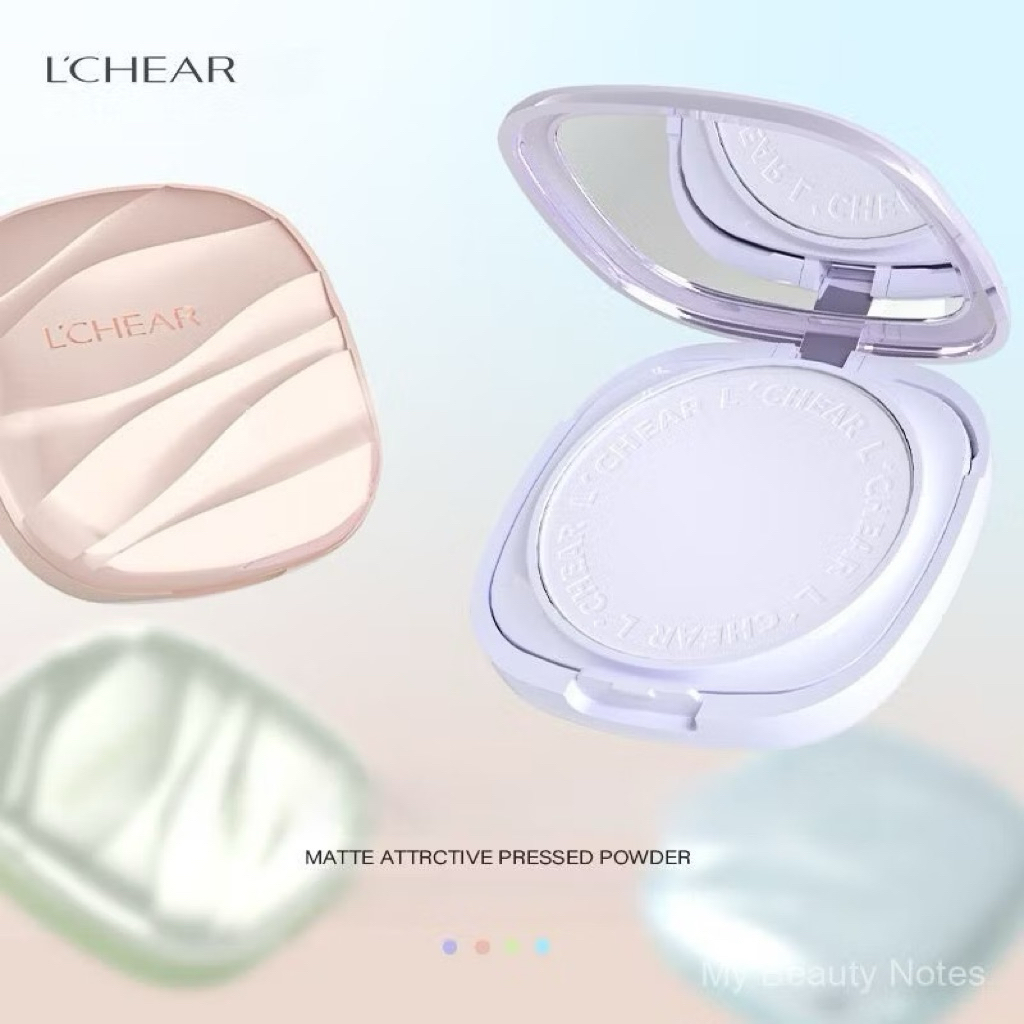 Phấn phủ nén màu hồng LCHEAR kiềm dầu, nâng tông, chống nước, hiệu chỉnh màu da 8g