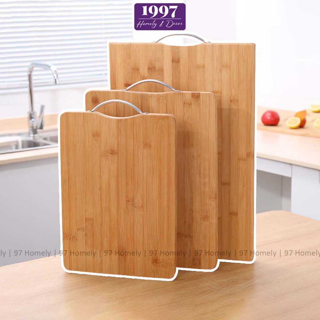 Thớt Gỗ Tre Tự Nhiên Kháng Khuẩn 97Homely Cao Cấp Nhiều Kích Thước Chống Xước DT240302801